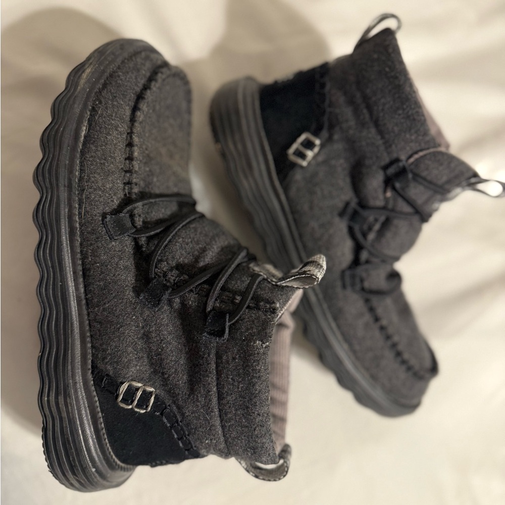 Hey Dude Charcoal Slip-On Shoes